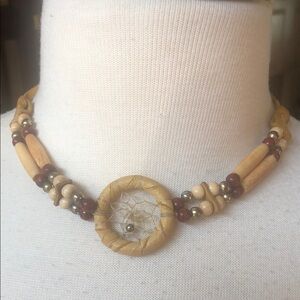 Set of Handcrafted Dreamcatcher Necklace and bracelet